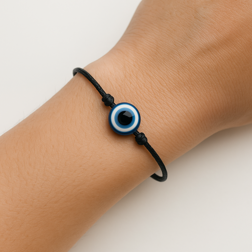 Evil Eye Protection Bracelet – Black Thread | Fully Charged for Powerful Protection